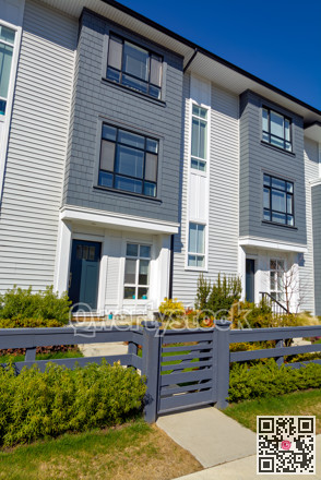 Entrance of brand new residential townhouse