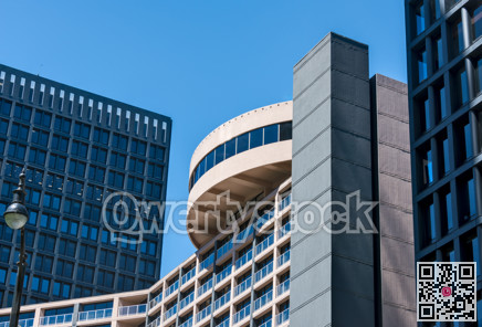 Architecture of modern buildings in downtown of Vancouver, Canada