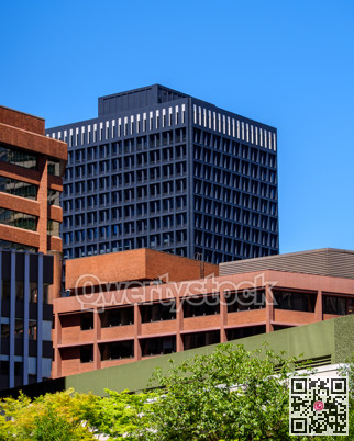 Architecture of modern buildings in downtown of Vancouver, Canada